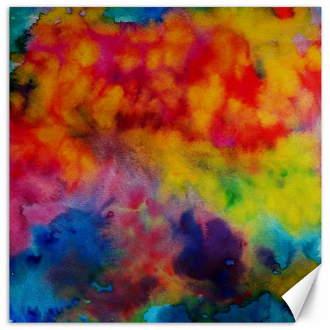 Colorful watercolors texture                                                    Canvas 12  x 12  from ArtsNow.com 11.4 x11.56  Canvas - 1