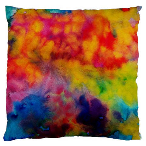 Colorful watercolors texture                                                   Large Flano Cushion Case (Two Sides) from ArtsNow.com Front