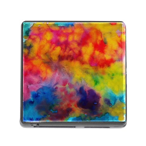 Colorful watercolors texture                                                    Memory Card Reader (Square) from ArtsNow.com Front