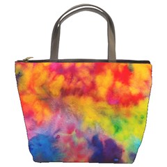 Colorful watercolors texture                                                    Bucket Bag from ArtsNow.com Front