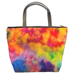 Colorful watercolors texture                                                    Bucket Bag from ArtsNow.com Back