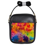 Colorful watercolors texture                                                    Girls Sling Bag