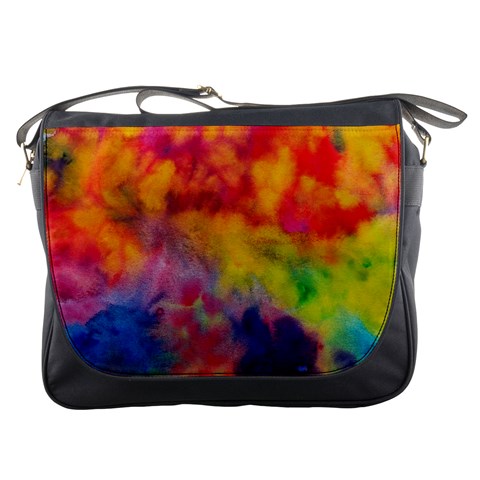 Colorful watercolors texture                                                    Messenger Bag from ArtsNow.com Front