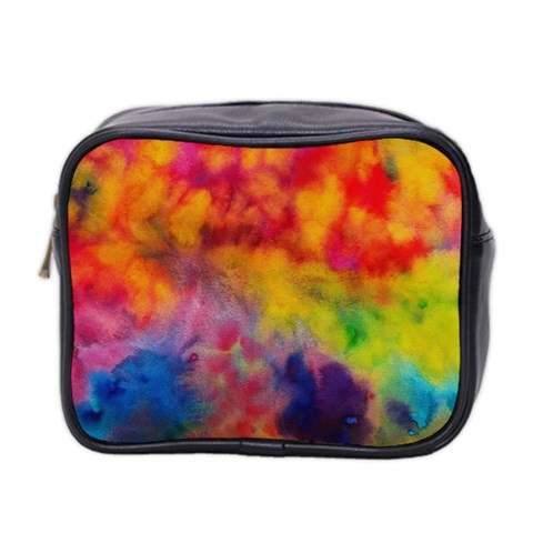 Colorful watercolors texture                                                    Mini Toiletries Bag (Two Sides) from ArtsNow.com Front