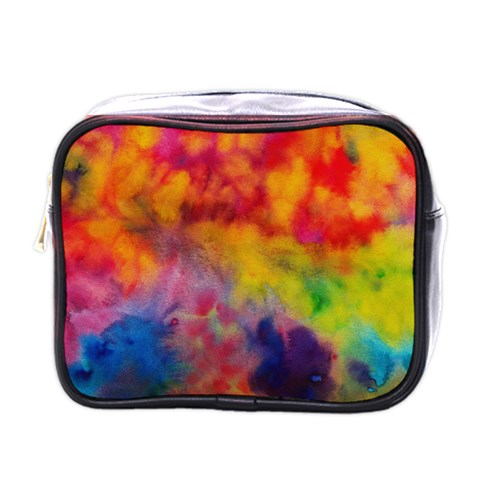 Colorful watercolors texture                                                    Mini Toiletries Bag (One Side) from ArtsNow.com Front