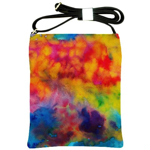 Colorful watercolors texture                                                    Shoulder Sling Bag from ArtsNow.com Front