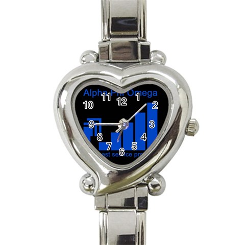 APO cell Heart Italian Charm Watch from ArtsNow.com Front