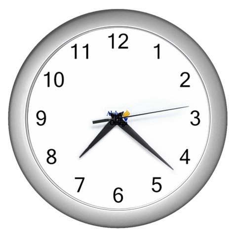 a phi que  Wall Clock (Silver) from ArtsNow.com Front