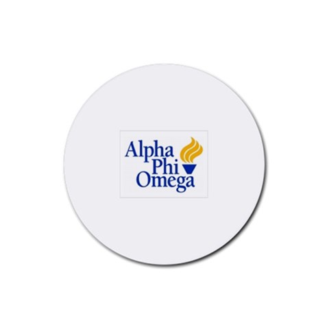 a phi que  Rubber Coaster (Round) from ArtsNow.com Front