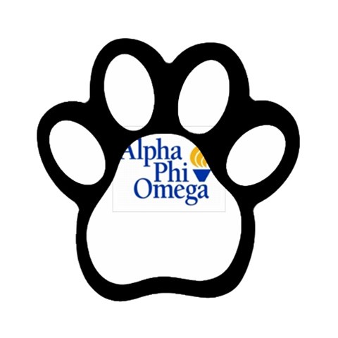 a phi que  Magnet (Paw Print) from ArtsNow.com Front