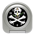 aphi que apo pirate logo Travel Alarm Clock