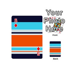 Tri Color Stripes Playing Cards 54 Designs (Mini) from ArtsNow.com Front - Diamond5