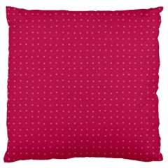 Rose Pink Color Polka Dots Large Cushion Case (Two Sides) from ArtsNow.com Front