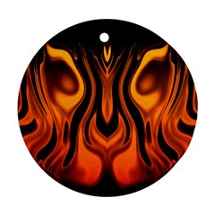 Fire and Flames Pattern Round Ornament (Two Sides) from ArtsNow.com Back