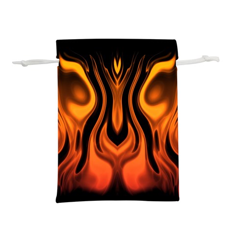 Fire and Flames Pattern Lightweight Drawstring Pouch (L) from ArtsNow.com Front