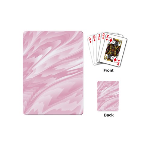 Pastel Pink Feathered Pattern Playing Cards Single Design (Mini) from ArtsNow.com Back