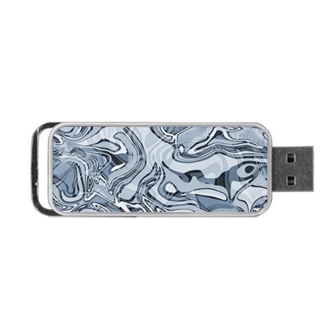 Faded Blue Abstract Art Portable USB Flash (Two Sides) from ArtsNow.com Back