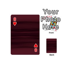 Burgundy Wine Ombre Playing Cards 54 Designs (Mini) from ArtsNow.com Front - Heart8