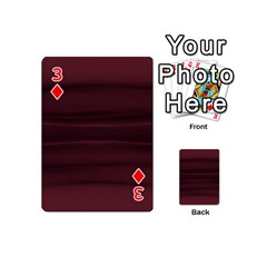 Burgundy Wine Ombre Playing Cards 54 Designs (Mini) from ArtsNow.com Front - Diamond3