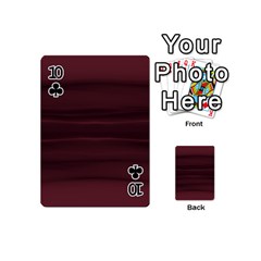 Burgundy Wine Ombre Playing Cards 54 Designs (Mini) from ArtsNow.com Front - Club10