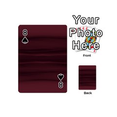 Burgundy Wine Ombre Playing Cards 54 Designs (Mini) from ArtsNow.com Front - Spade8