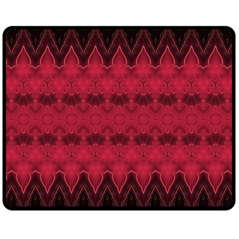 Boho Red Black Pattern Fleece Blanket (Medium)  from ArtsNow.com 60 x50  Blanket Front