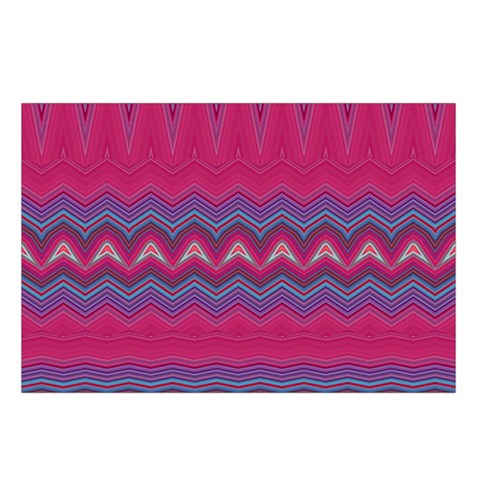 Magenta Blue Stripes Belt Pouch Bag (Small) from ArtsNow.com Loop