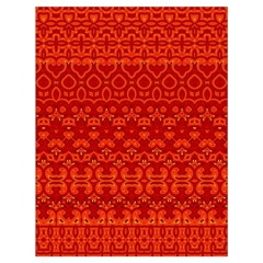 Boho Red Orange Drawstring Bag (Large) from ArtsNow.com Back