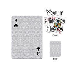 Boho White Wedding Lace Pattern Playing Cards 54 Designs (Mini) from ArtsNow.com Front - Club3