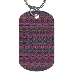 Boho Pink Mauve Blue Dog Tag (Two Sides) from ArtsNow.com Front