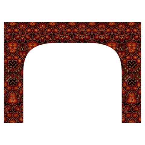 Boho Dark Red Floral Toiletries Pouch from ArtsNow.com Front