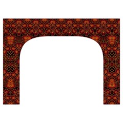 Boho Dark Red Floral Toiletries Pouch from ArtsNow.com Front