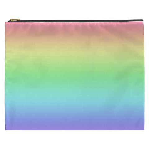 Pastel Rainbow Ombre Cosmetic Bag (XXXL) from ArtsNow.com Front