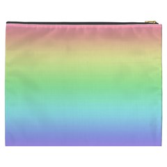 Pastel Rainbow Ombre Cosmetic Bag (XXXL) from ArtsNow.com Back