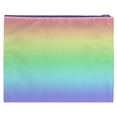 Pastel Rainbow Ombre Cosmetic Bag (XXXL) from ArtsNow.com Back