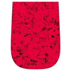 Scarlet Red Music Notes Wristlet Pouch Bag (Small) from ArtsNow.com Right Side