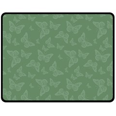 Asparagus Green Butterfly Print Double Sided Fleece Blanket (Medium)  from ArtsNow.com 58.8 x47.4  Blanket Front