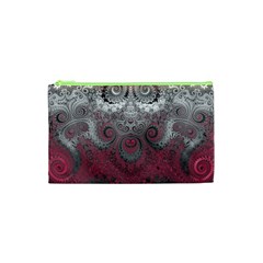 Black Pink Spirals and Swirls Cosmetic Bag (XS) from ArtsNow.com Front