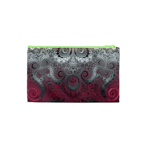 Black Pink Spirals and Swirls Cosmetic Bag (XS) from ArtsNow.com Back