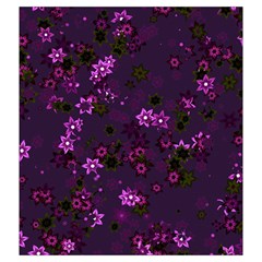 Purple Flowers Drawstring Pouch (2XL) from ArtsNow.com Front