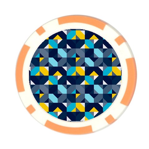 Geometric Hypnotic Shapes Poker Chip Card Guard (10 pack) from ArtsNow.com Front