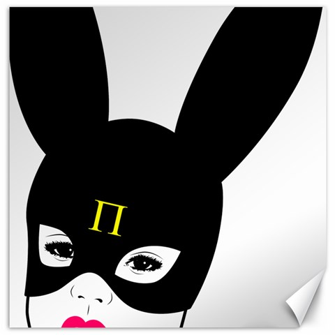 Bunny Girl Mask Canvas 12  x 12  from ArtsNow.com 11.4 x11.56  Canvas - 1