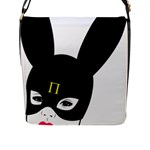 Bunny Girl Mask Flap Closure Messenger Bag (L)