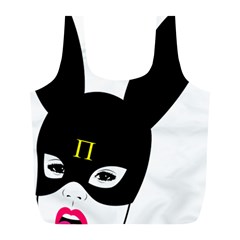 Bunny Girl Mask Full Print Recycle Bag (L) from ArtsNow.com Front