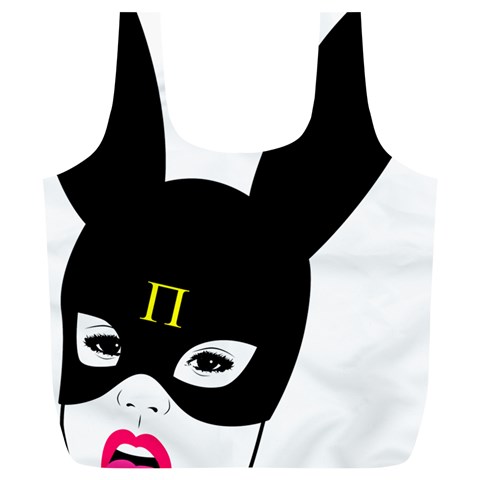 Bunny Girl Mask Full Print Recycle Bag (XL) from ArtsNow.com Front