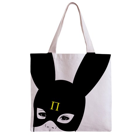 Bunny Girl Mask Zipper Grocery Tote Bag from ArtsNow.com Front