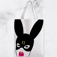 Bunny Girl Mask Zipper Classic Tote Bag from ArtsNow.com Back