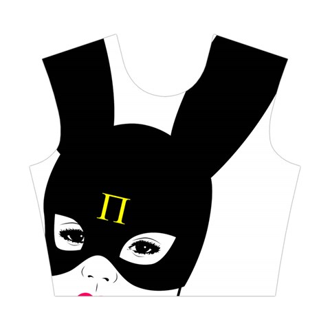 Bunny Girl Mask Cotton Crop Top from ArtsNow.com Front