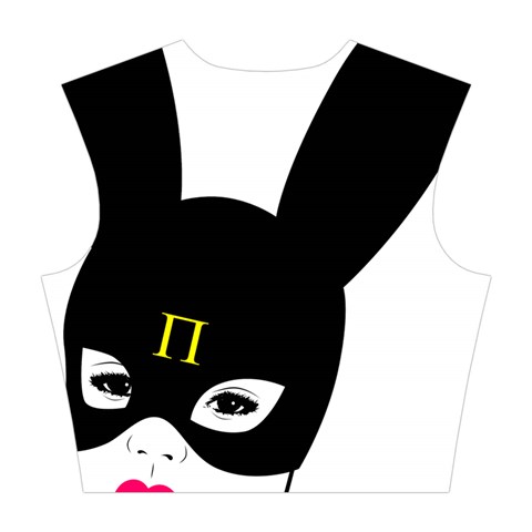 Bunny Girl Mask Cotton Crop Top from ArtsNow.com Back