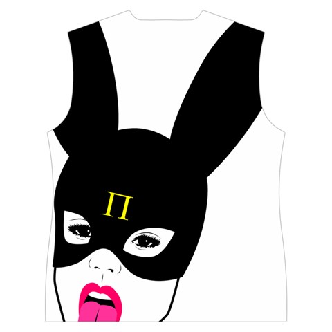 Bunny Girl Mask Women s Button Up Vest from ArtsNow.com Back